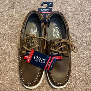🛍️ NWT ⚓🥾 CHAPS SHOES Men's 7.5 Benny Boat Shoe in Brown